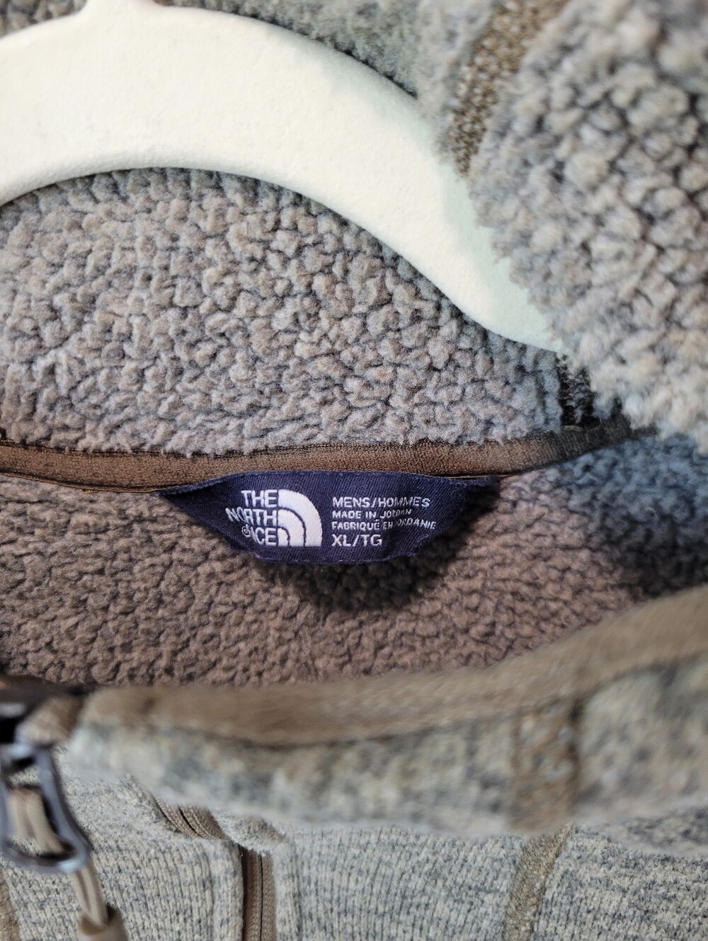 The North Face Men’s XL Sherpa Lined Hoodie Army Green Zip Up Jacket - Picture 2 of 4